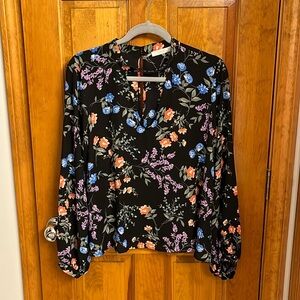 Floral blouse. Worn once. Size large. Brand is lush, purchased from Nordstrom.